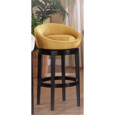 Igloo Microfiber Swivel Barstool in Yellow