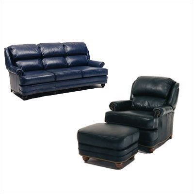 Distinction Leather Hi Back Pub Sleeper Sofa and Chair Set