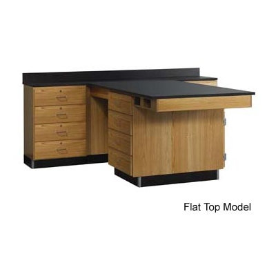 Diversified Woodcrafts Perimeter Workstation With 4 Drawers, Sink & Fixtures