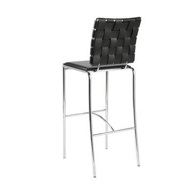 Eurostyle Carlsen Bar Chair in Black Set of 2