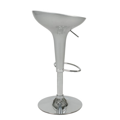 Eurostyle Ashley Adjustable Bar Stool in Silver