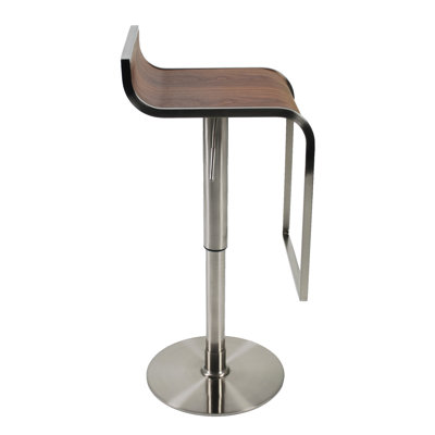 Eurostyle Forest Adjustable Bar Stool in Walnut