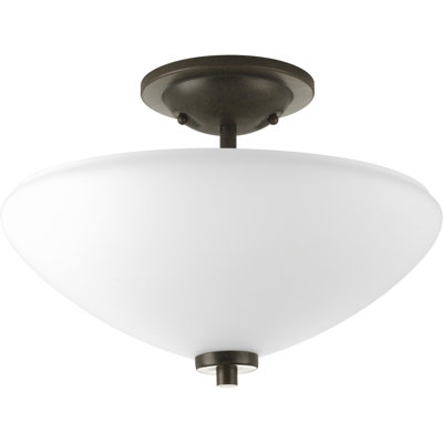 Progress Lighting Rave 2 Light Semi Flush Mount