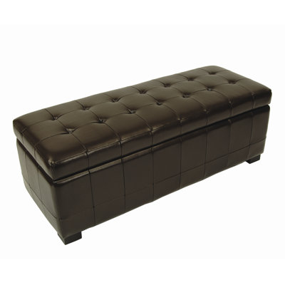 Safavieh Manhattan Leather Entryway Storage Ottoman