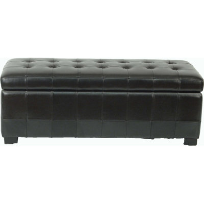 Safavieh Manhattan Leather Entryway Storage Ottoman