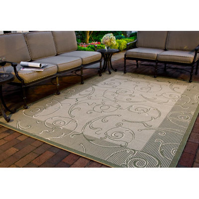 Safavieh Courtyard Natural/Olive Rug