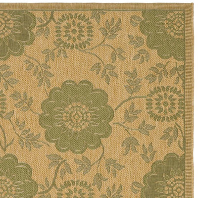 Safavieh Courtyard Natural/Green Rug