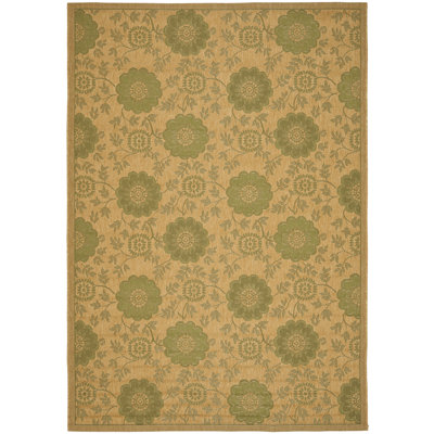 Safavieh Courtyard Natural/Green Rug