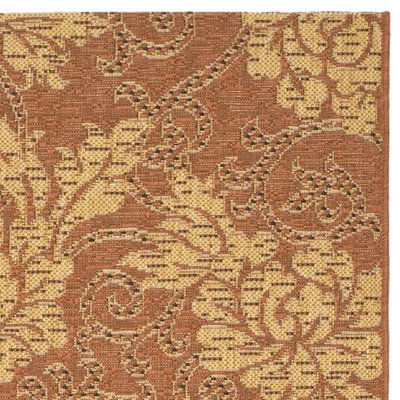 Safavieh Courtyard Brick/Natural Rug