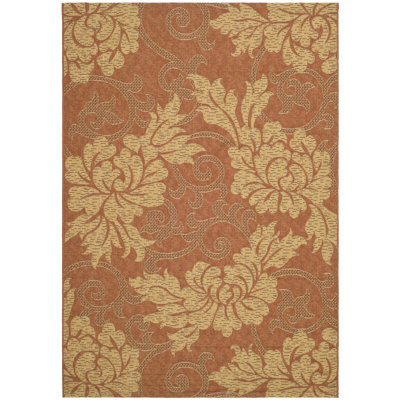 Safavieh Courtyard Brick/Natural Rug