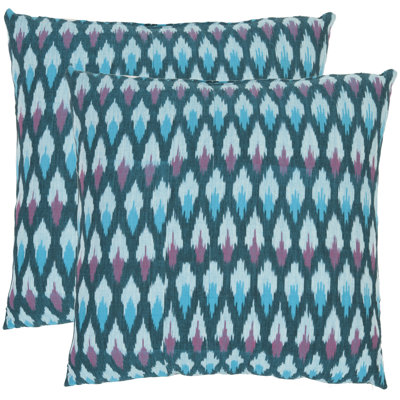 Safavieh Taylor Diamond Ikat Decorative Pillows in Blue (Set of 2)