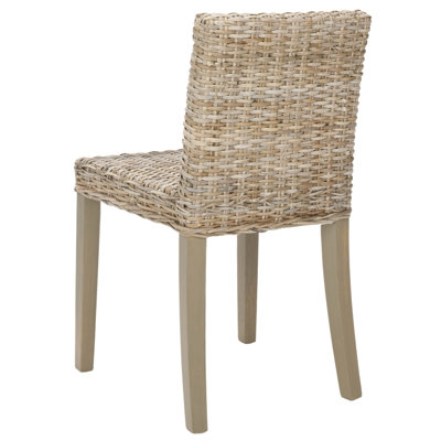 Safavieh Charlotte Wicker Parson Chair (Set of 2)