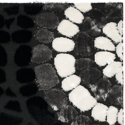 Safavieh Miami Shag Black/Multi Rug