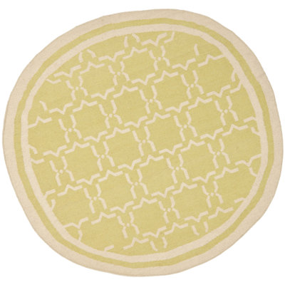 Safavieh Dhurries Light Green/Ivory Rug