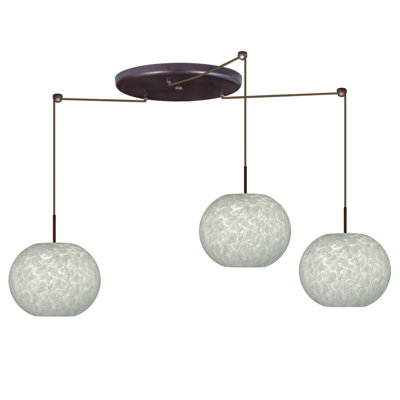Besa Lighting Luna 3 Light Globe Pendant