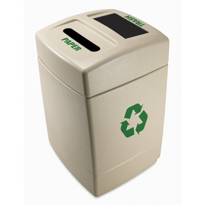 Commercial Zone 55 Gallon Recycling Waste Container with Lid Options