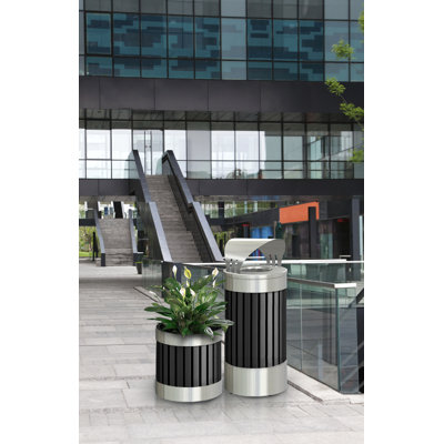 Commercial Zone Riverview Canopy Top Trash Receptacle