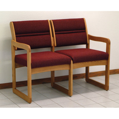 Wooden Mallet Valley Two Seat Guest Chair- Designer Fabric