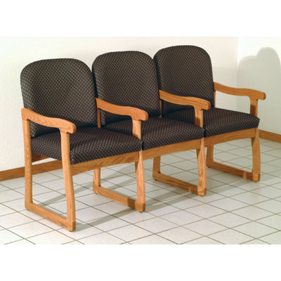 Wooden Mallet Prairie Three Seat Guest Chair