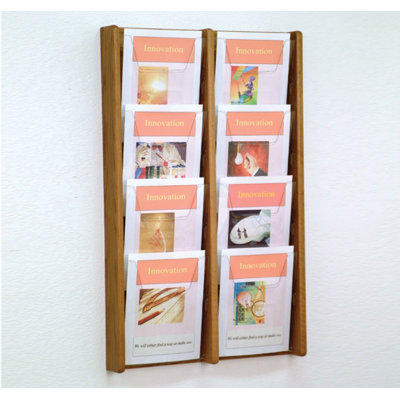 Wooden Mallet Eight Pocket Acrylic and Oak Wall Display