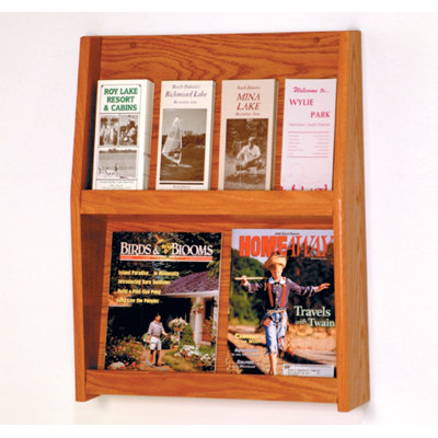 Wooden Mallet Four Magazine and Eight Brochure Wall Display