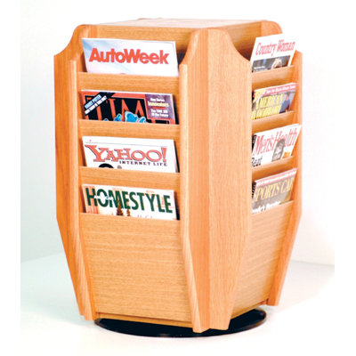 Wooden Mallet Countertop Sixteen Magazine Rotary Display