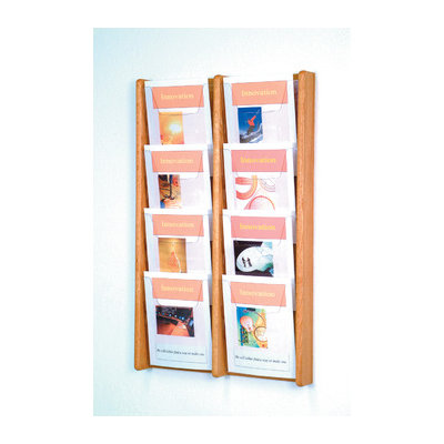 Wooden Mallet Eight Pocket Acrylic and Oak Wall Display