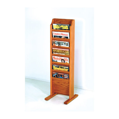 Wooden Mallet Free Standing Seven Pocket Magazine Rack