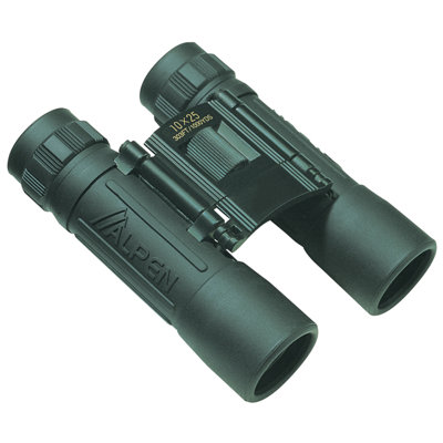 10x25 Green Rubber Armored Compact Binoculars
