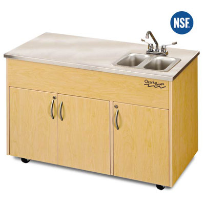 Ozark River Portable Sinks Silver Advantage Double Bowl Portable Sink