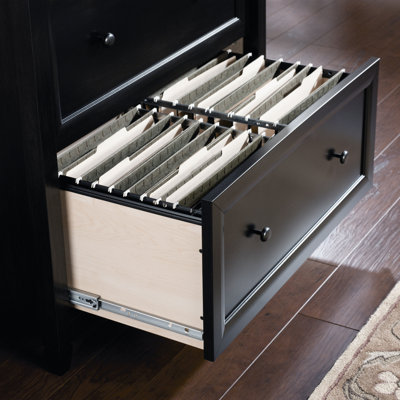 Sauder Edge Water Lateral File Cabinet in Estate Black
