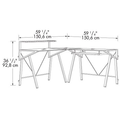 Sauder Vector Studio Edge L-Shaped Computer Desk