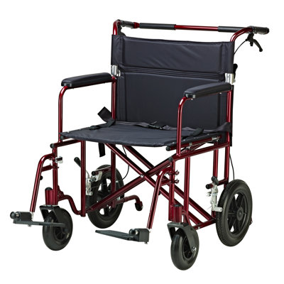 Lightweight Transport Wheelchair in Red