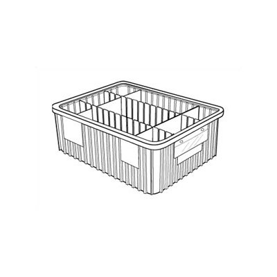 Quantum Storage Dividable Grid Storage Containers (8" H x 10 7/8" W x 16 1/2" D)