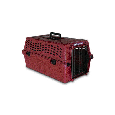 Deluxe Vari-Kennel Jr Medium Pet Carrier in Pomegranate