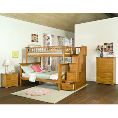 Atlantic Furniture Columbia Staircase Bunk Bed with Storage