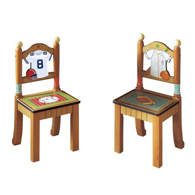 Little Sports Fan Kid's Desk Chairs (Set of 2)