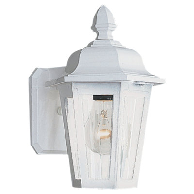 Sea Gull Lighting Classic Cast Aluminum  Outdoor Wall Lantern in White