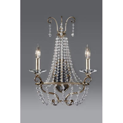 Feiss Dutchess Two Light Wall Sconce in Burnished Silver