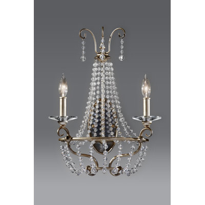 Feiss Dutchess Two Light Wall Sconce in Burnished Silver