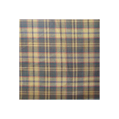 Golden Brown Plaid Bed Curtain