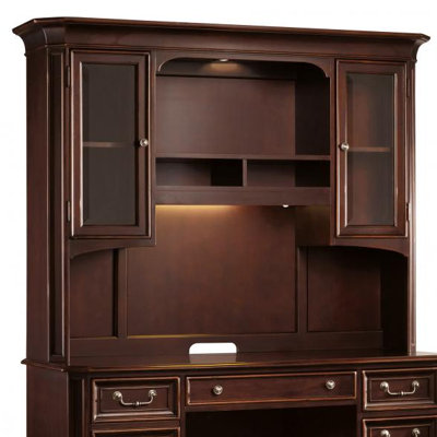 Envision by Hooker Furniture Moccato Computer Credenza Hutch with 2 Utility Drawers