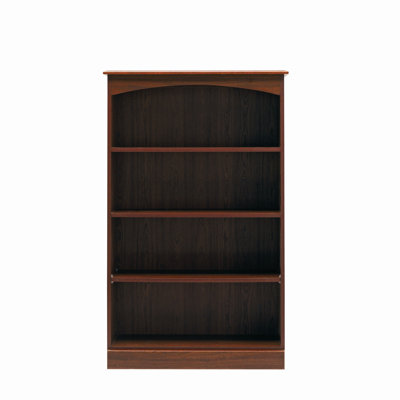 Caxton Byron Medium Height Wide Bookcase in Mahogany