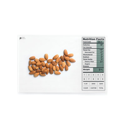 Kitrics Perfect Portions Digital Scale with Nutrition Facts Display in White
