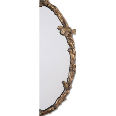 Uttermost Paza Oval Mirror in Antiqued Gold