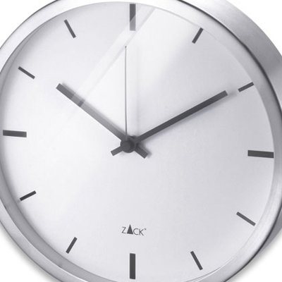 ZACK Durata Round Quartz Wall Clock in White