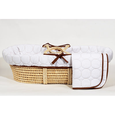 Bacati Quilted Circles Moses Basket