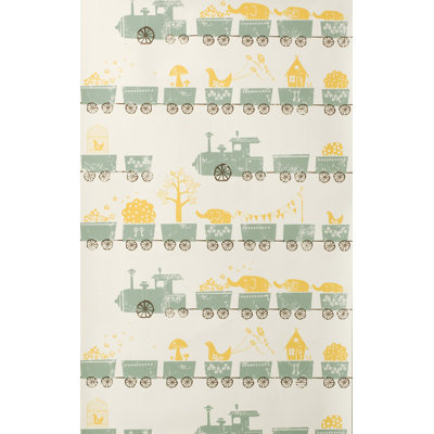 ferm LIVING Tiny Trains Wallpaper