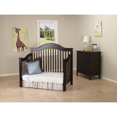 DaVinci Jayden Two Piece Convertible Crib Set with Toddler Rail in Espresso