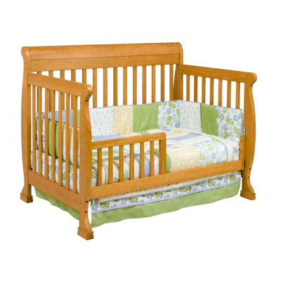 DaVinci Kalani Two Piece Convertible Crib Set with Toddler Rail in Honey Oak